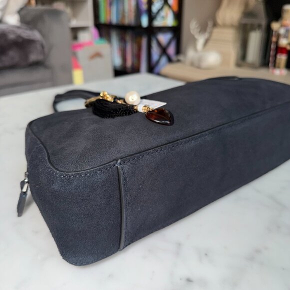 Madewell The Top Zip Suede Shoulder Bag - NWT - Picture 6 of 9